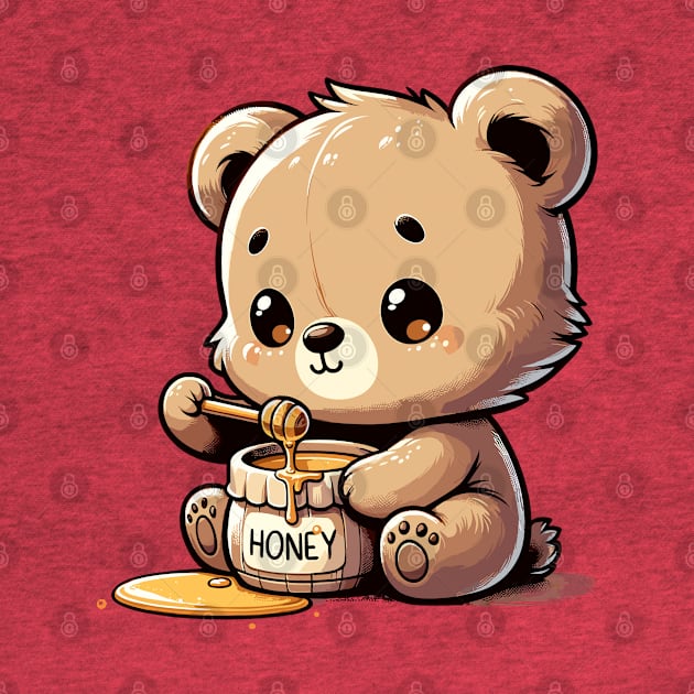 Bear Holds Honey Jar by Art_Boys